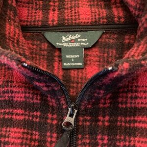 Woolrich Small fleece red plaid hunt vest